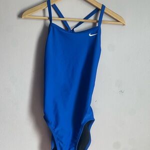 Nike Blue Athletic One Piece Swimsuit